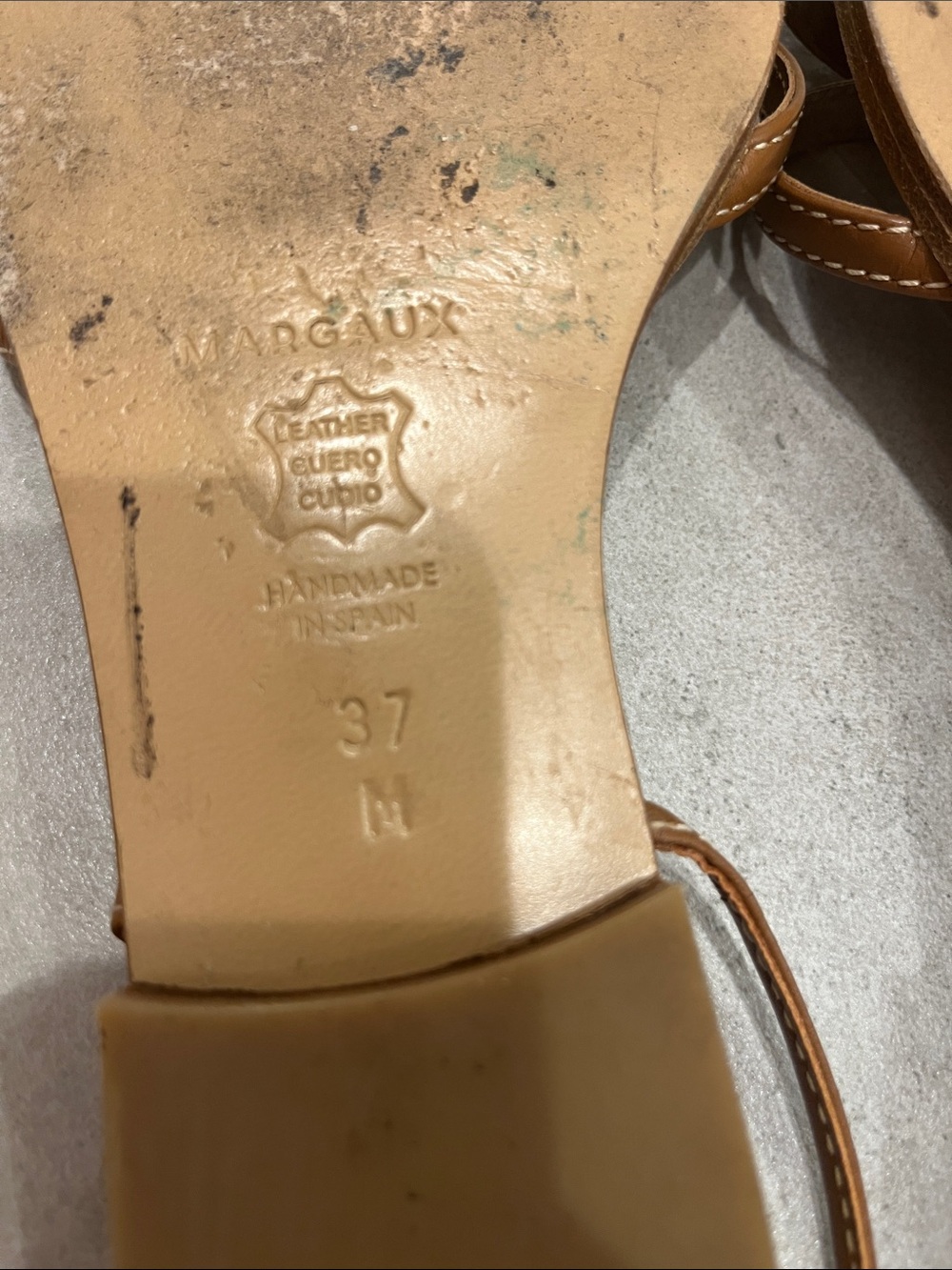 Margaux The Wrap Sandal Napa Saddle 37M / 7 M US Excellent used condition - Picture 10 of 16